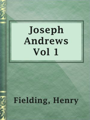 cover image of Joseph Andrews Vol 1